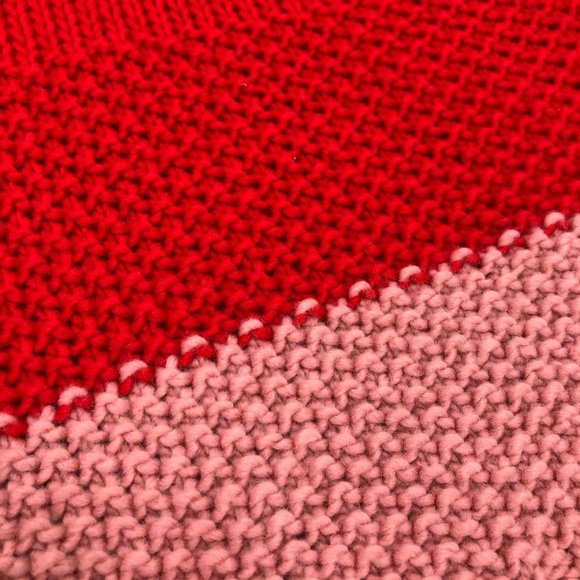 The Gap - Block Knit Red and Pink Sweater - Picture 3 of 4